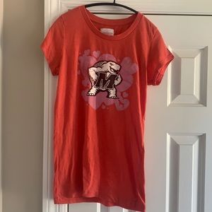 Victoria’s Secret PINK Maryland Terrapin Tee- Red- Size Large